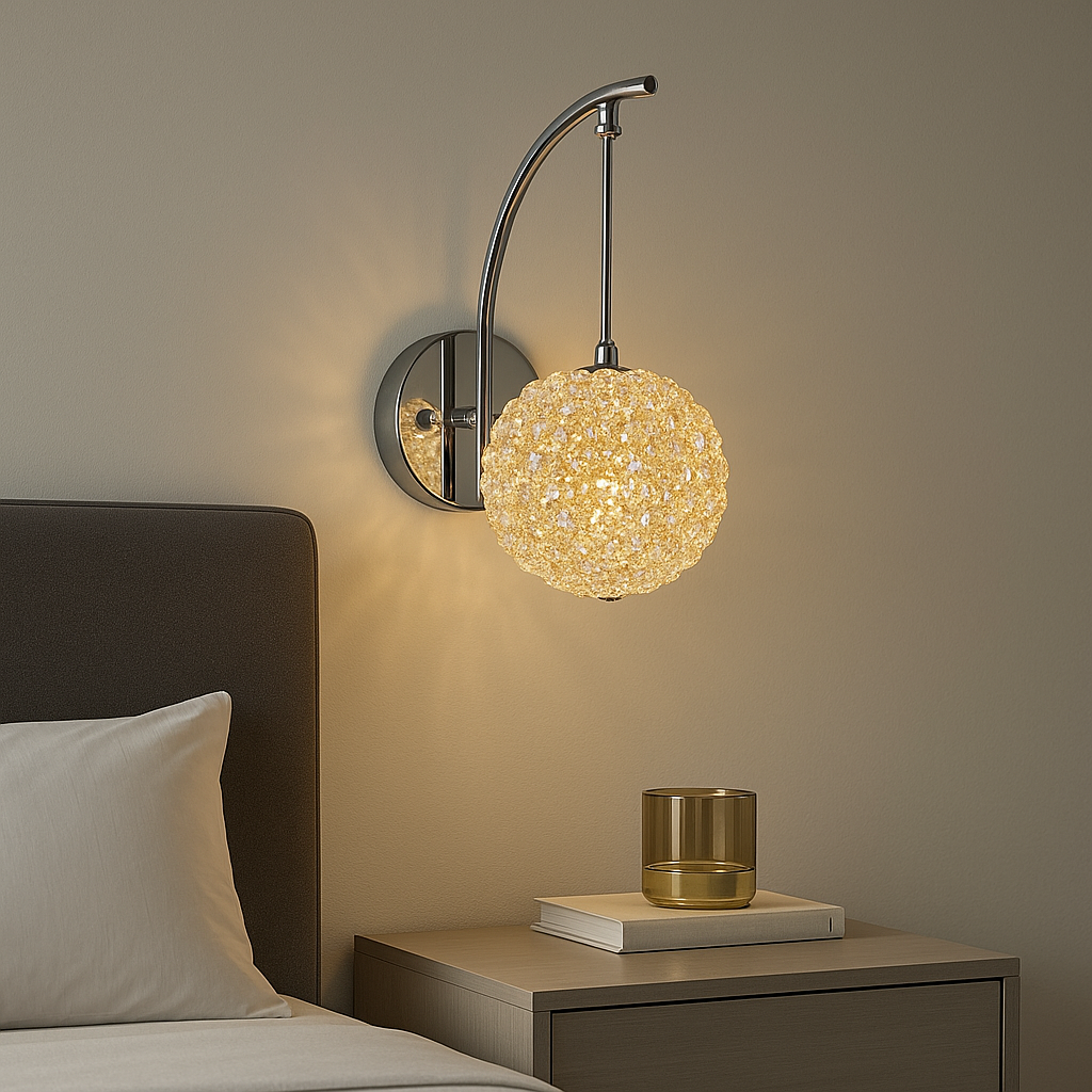 Aplica LED MEZO Silver Cristal CHROME / CRISTAL Wall Light Fixtures