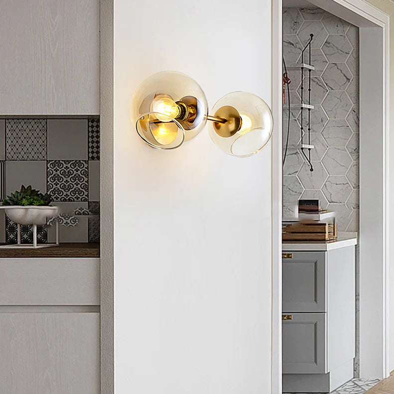 Aplica BOLLA Gold Abajur Transparent