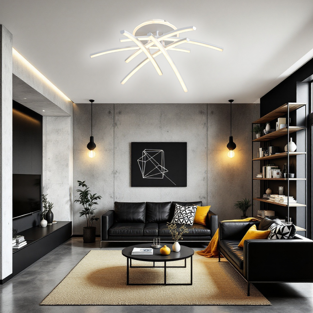 Lustra LED 114W Ophelia 6 Elemente ALBE Echivalent 600W Telecomanda