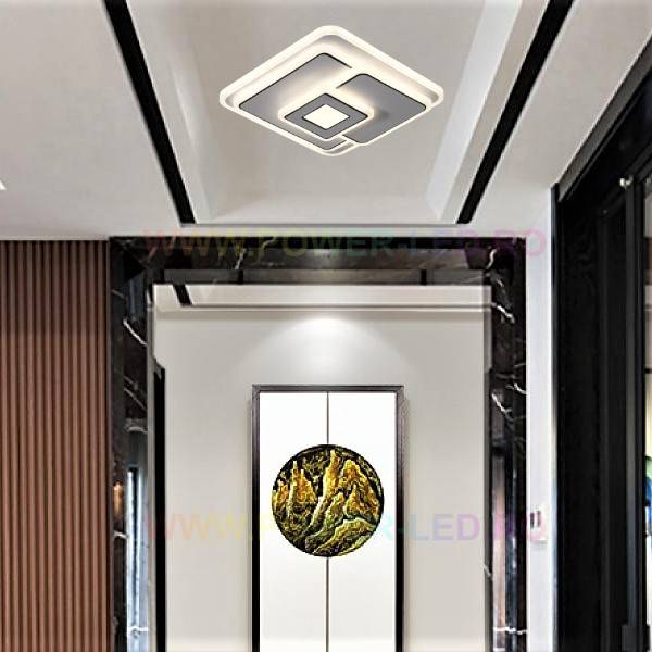 Lustra LED 98W Mini LARA Patrata Echivalent 250W