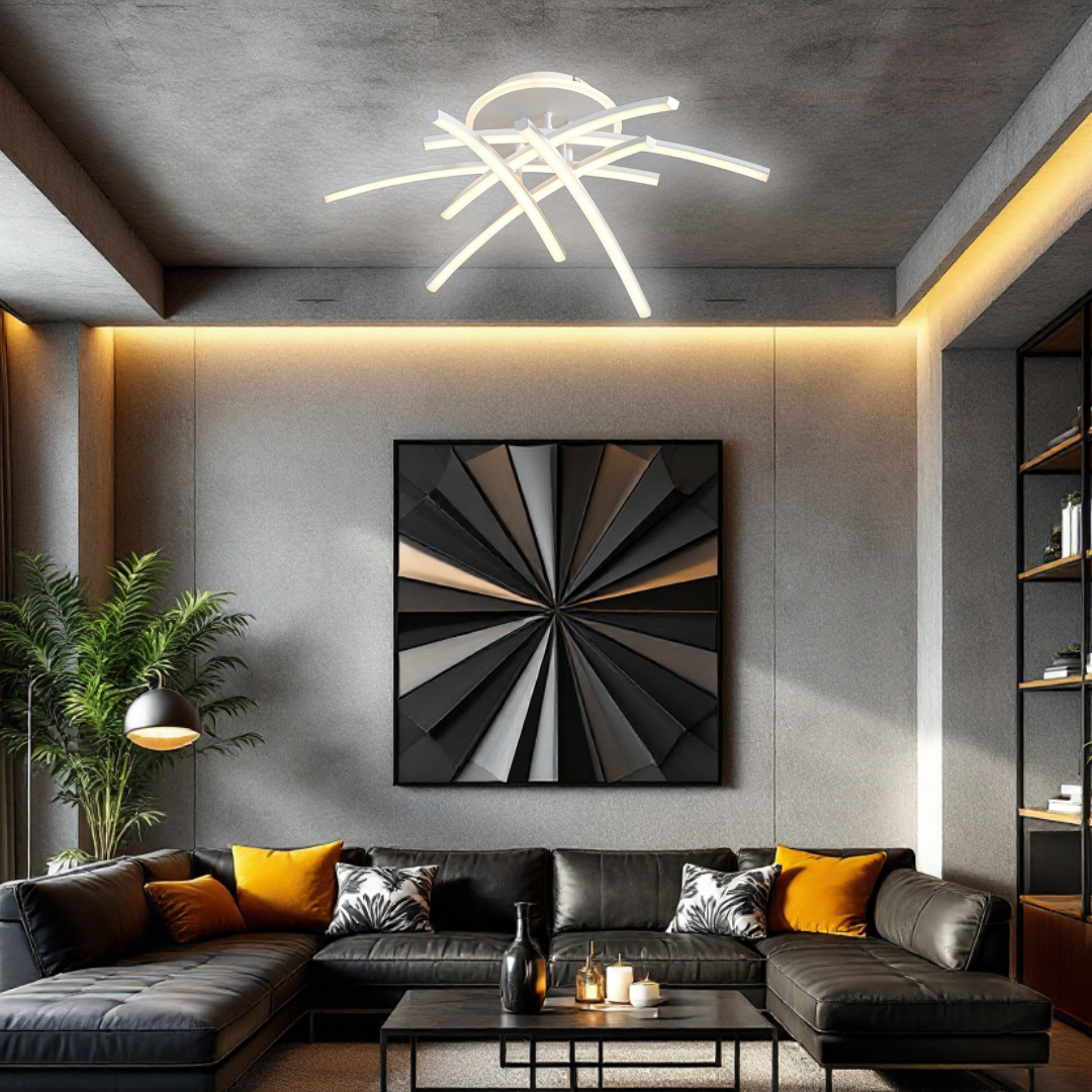 Lustra LED 114W Ophelia 6 Elemente ALBE Echivalent 600W Telecomanda