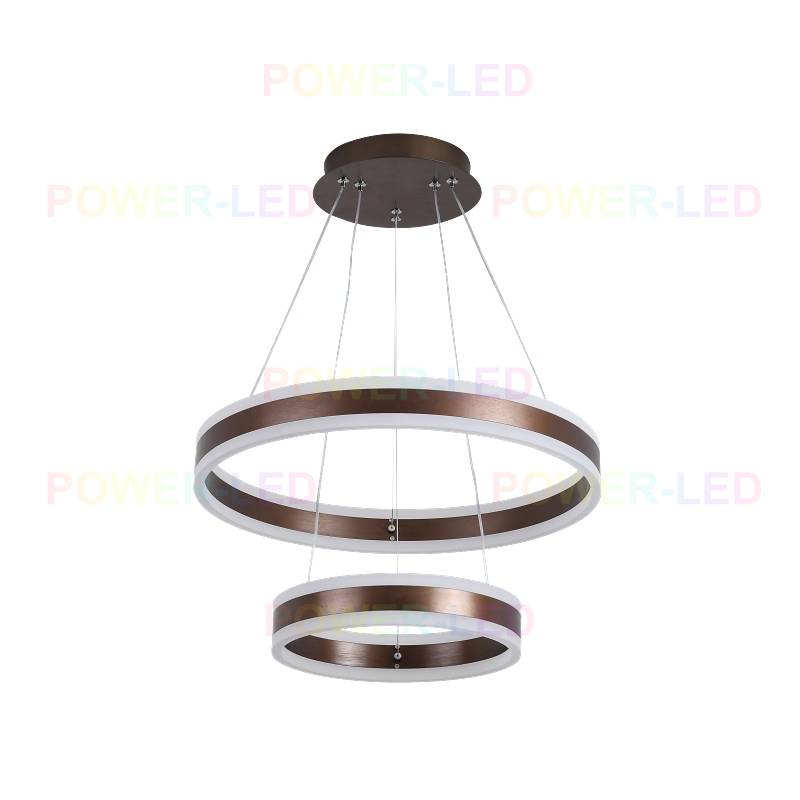 Lustra LED 204W KING Wenge 2 Segmente Telecomanda