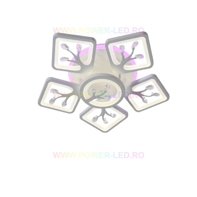 Lustra LED LEAVES RGB Echivalent 600W Telecomanda