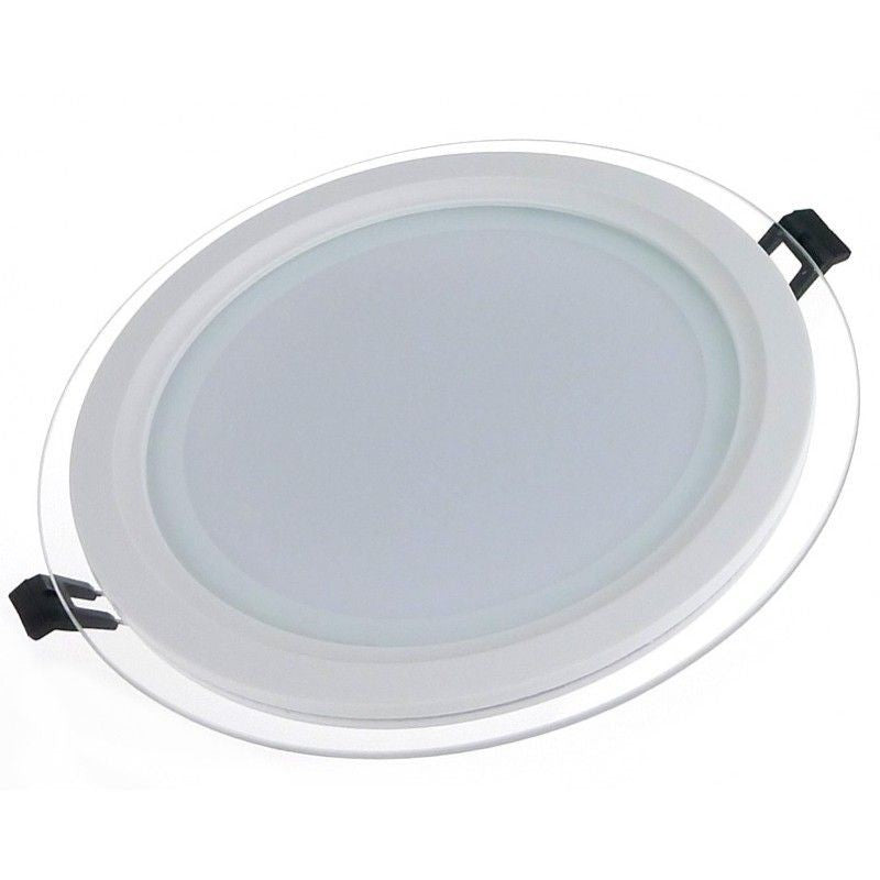 Spot LED 15W Rotund Mat Rama Sticla / ⌀200mm / Incastrabil
