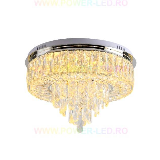 Lustra LED Elegance Circle Maxi Cristal Echivalent 500W Telecomanda