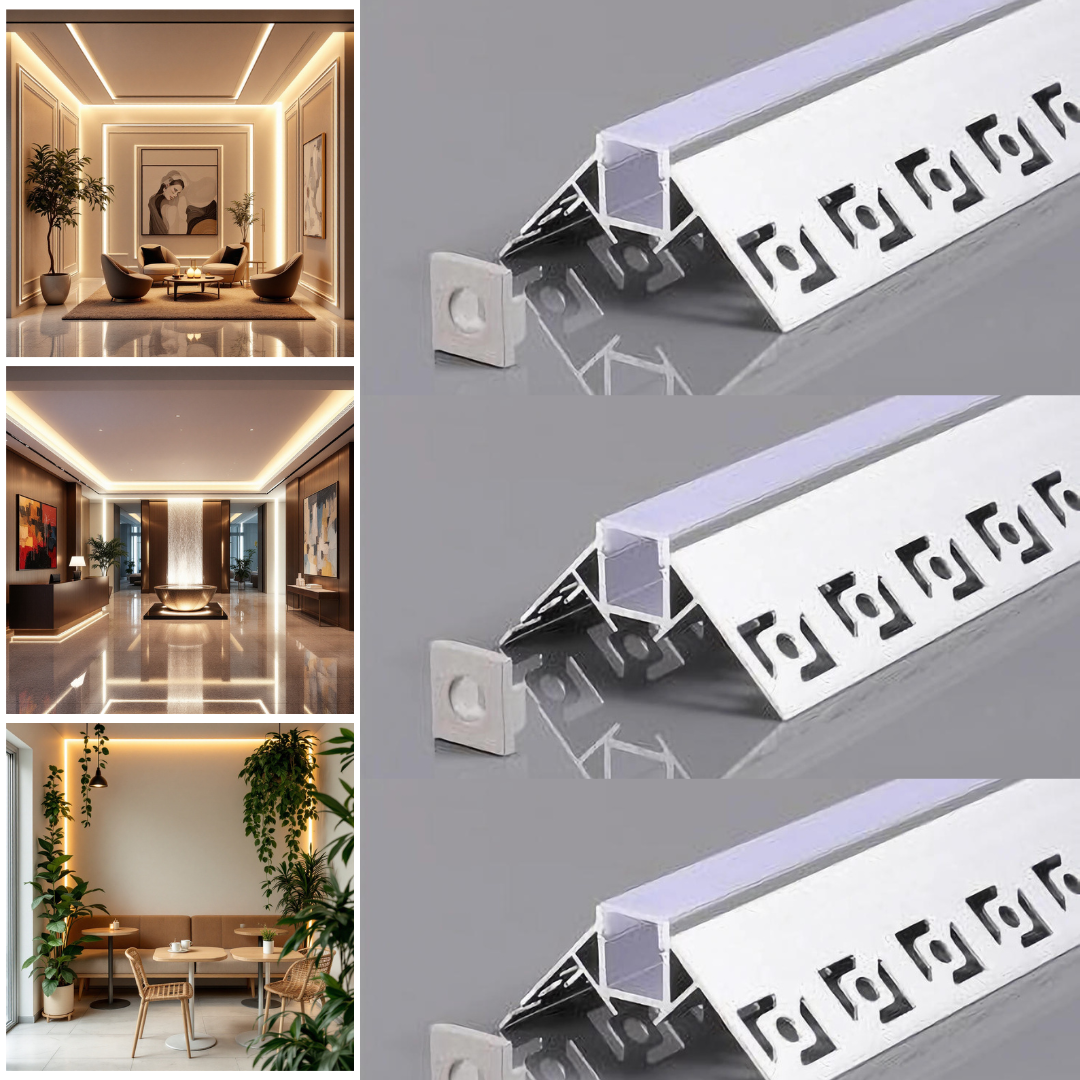 Profil Banda LED Incastrabil Sub Tencuiala de Colt 2M