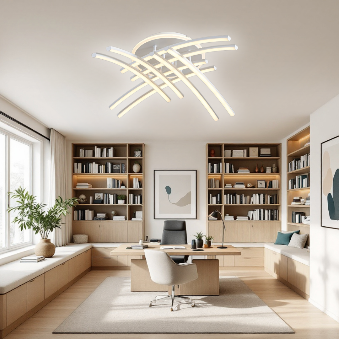 Lustra LED 136W Ophelia 8 Elemente ALBE Echivalent 800W Telecomanda