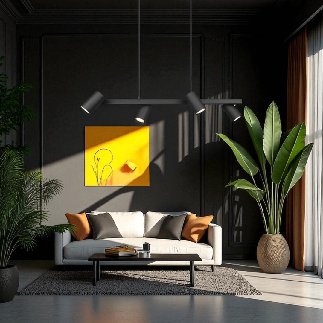 Lustra Suspendata cu 4 Spoturi MARLEY Black 4xGu10