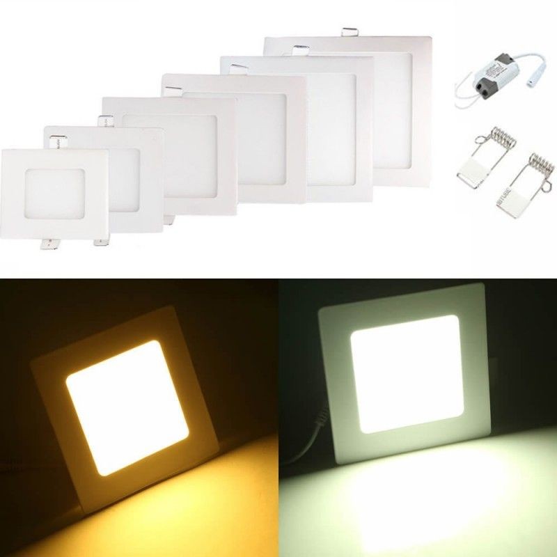 Spot LED 6W Slim Patrat Alb / 113x113mm / Incastrabil