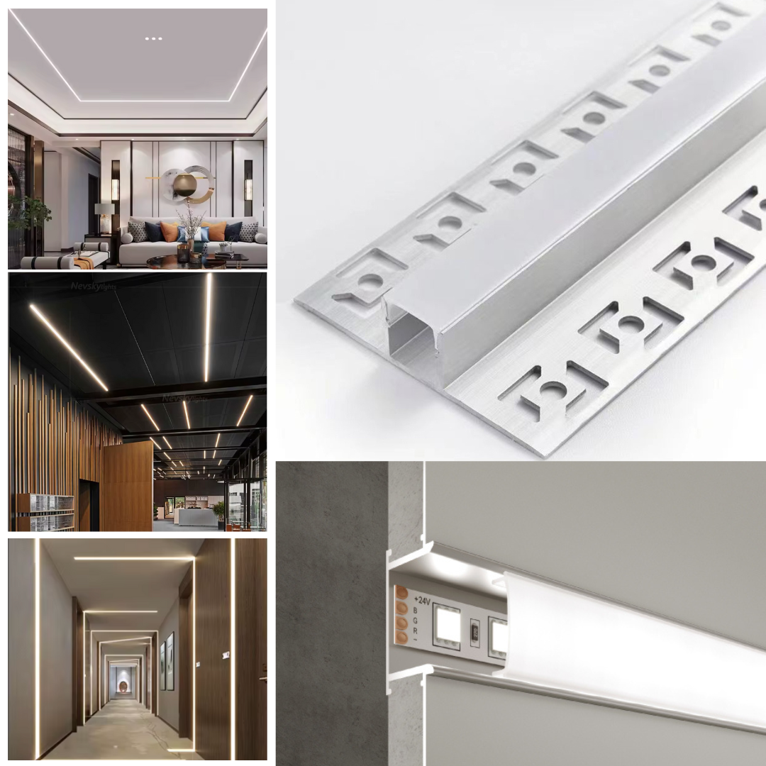 Profil Banda LED Incastrabil Sub Rigips 2M