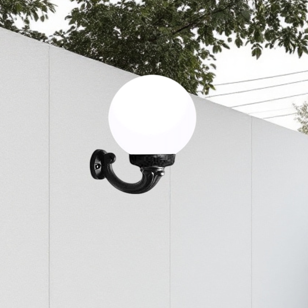 Felinar Glob 40CM Exterior Fumagalli Cu Brat Ofir