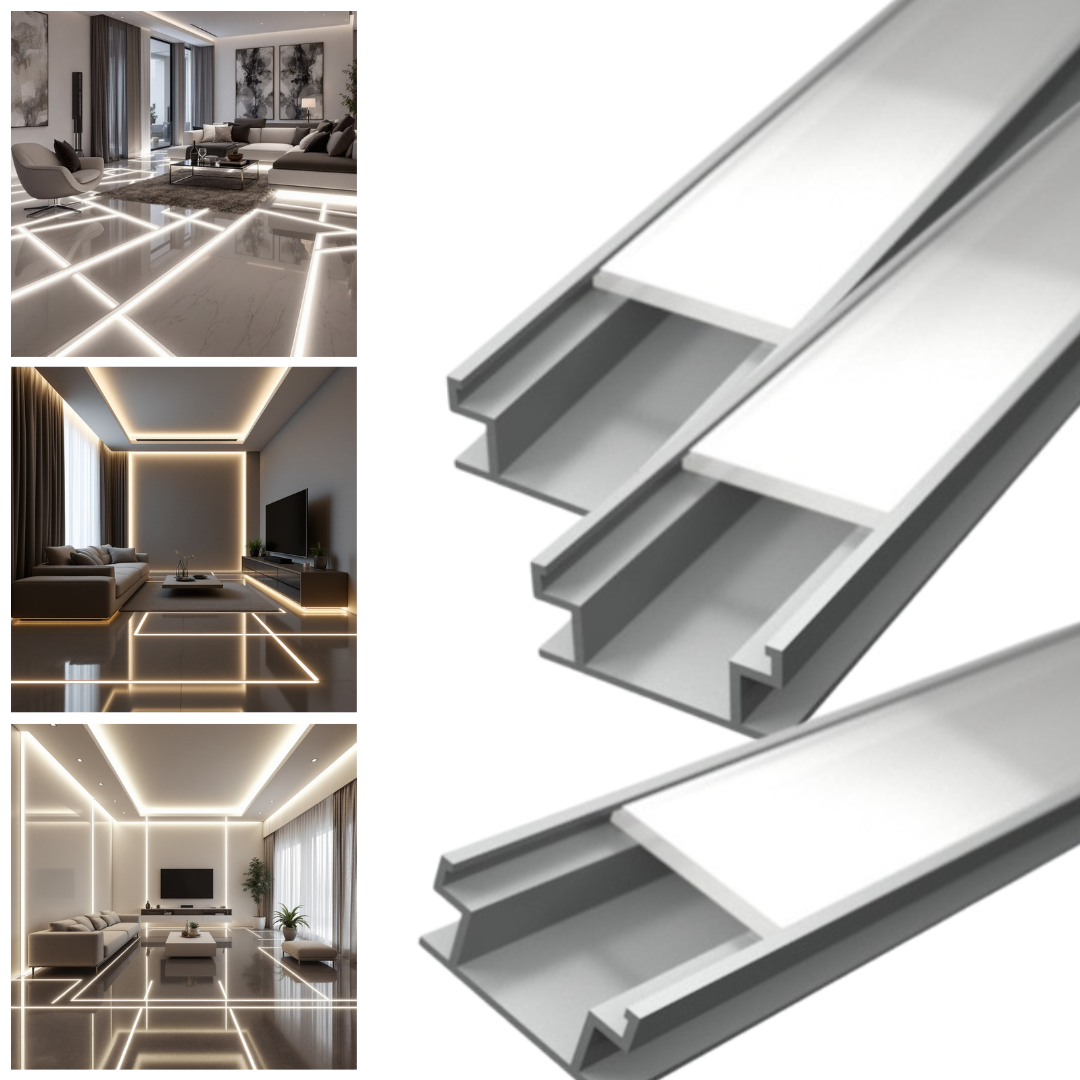 Profil Aluminiu Pentru Banda LED Pentru Pardoseala 2 METRI