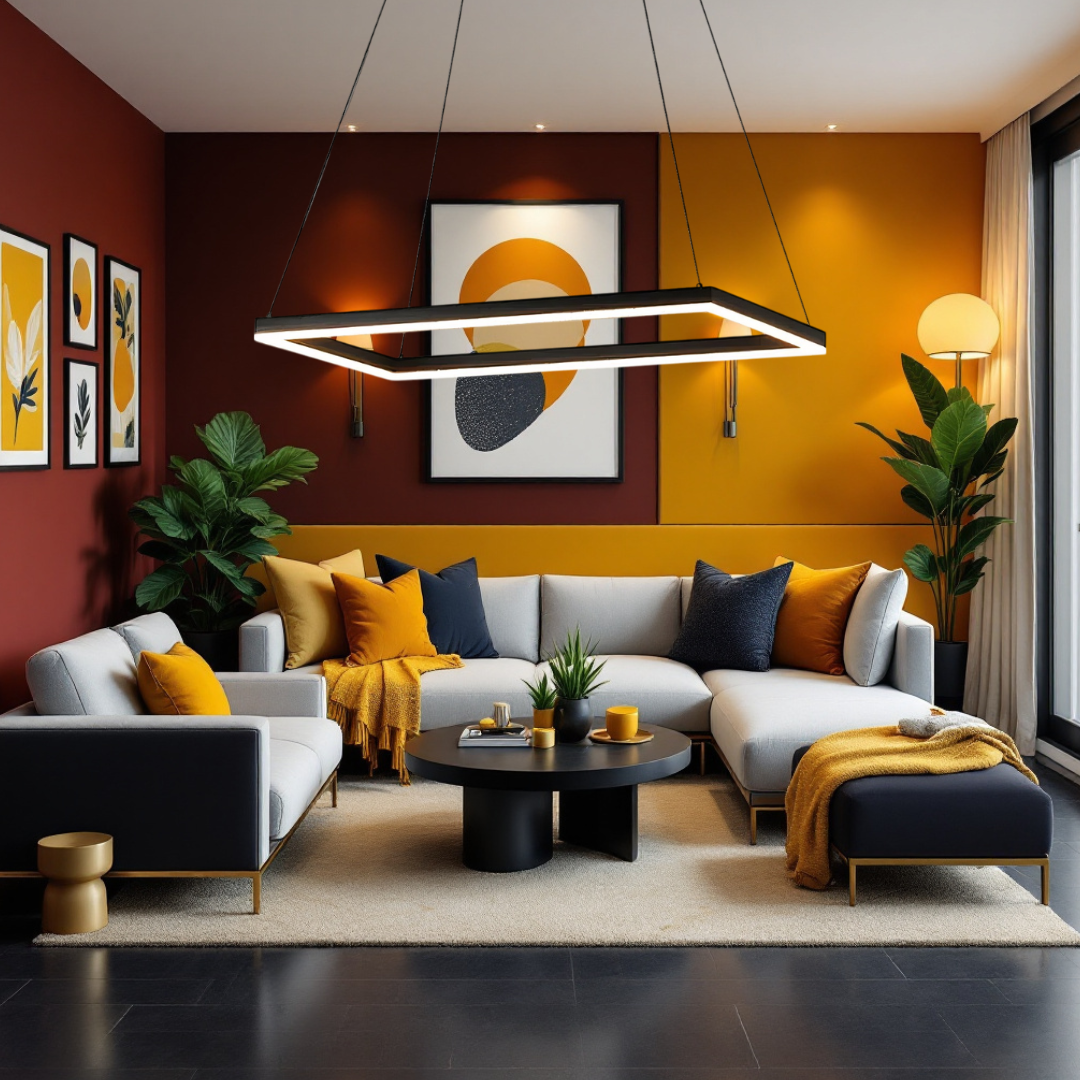 Lustra LED Suspendata 1 Element Rectangular 60X30CM Neagra Echivalent 300W