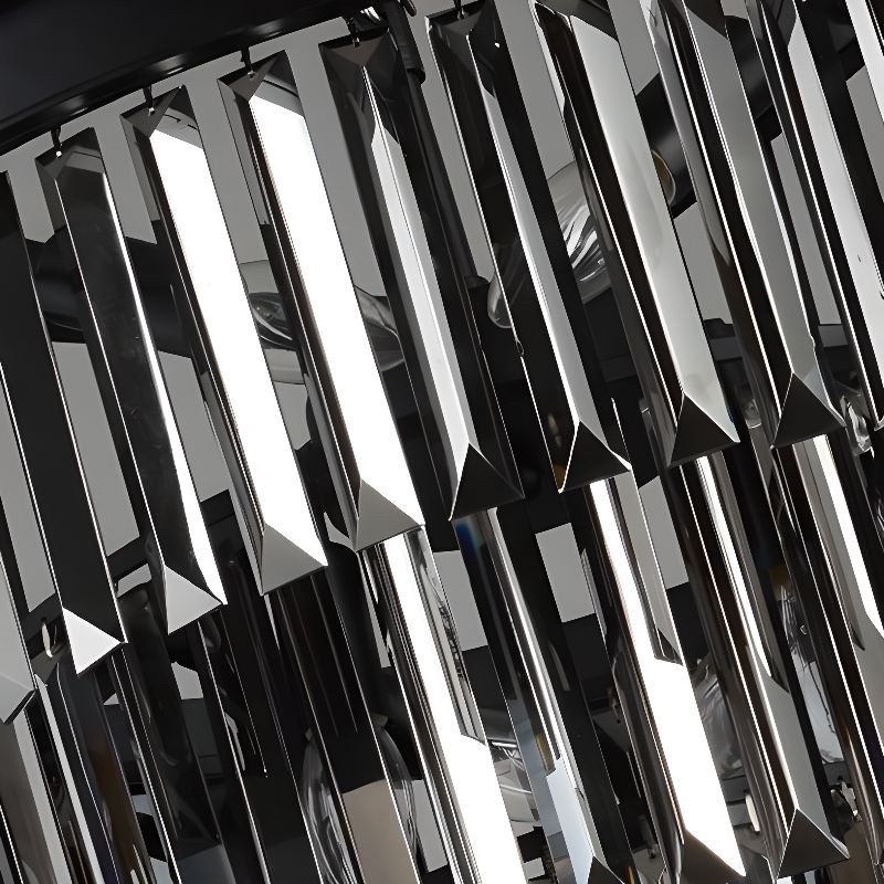 Candelabru Cristal SMOKY BLACK ROUND 600mm