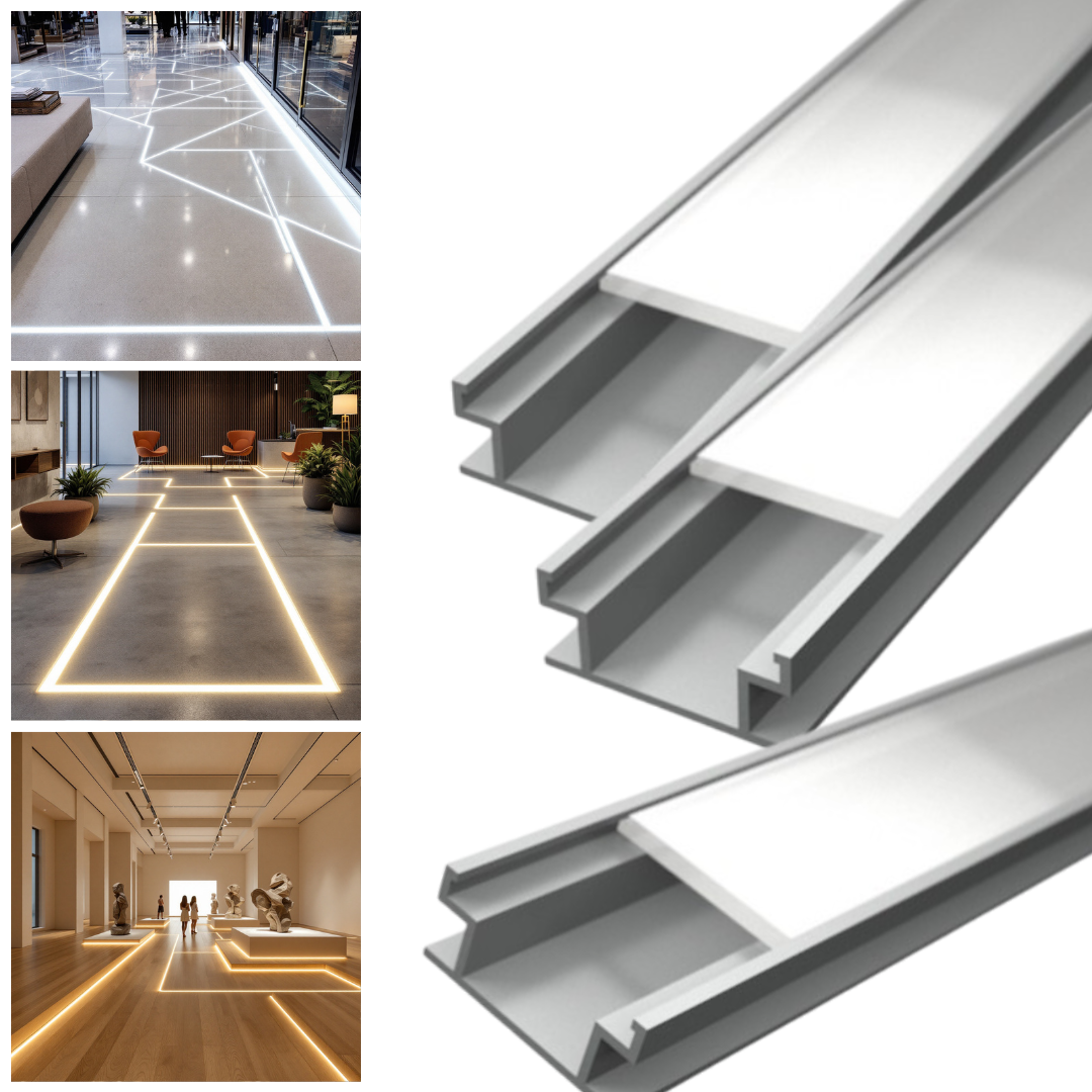 Profil Aluminiu Pentru Banda LED Pentru Pardoseala 2 METRI