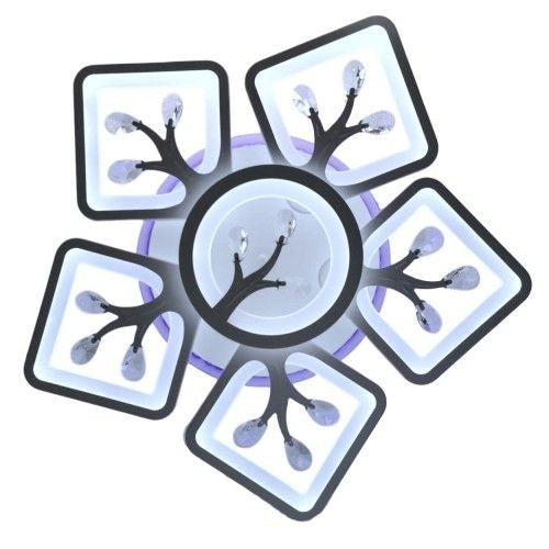 Lustra LED LEAVES RGB Echivalent 600W Telecomanda