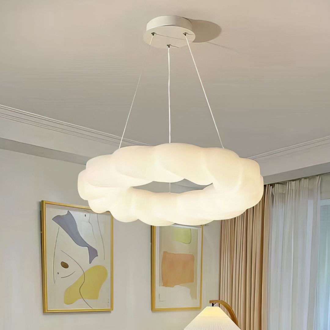 Lustra LED Suspendata 120W Fluffy Cloud Telecomanda Echivalent 600W