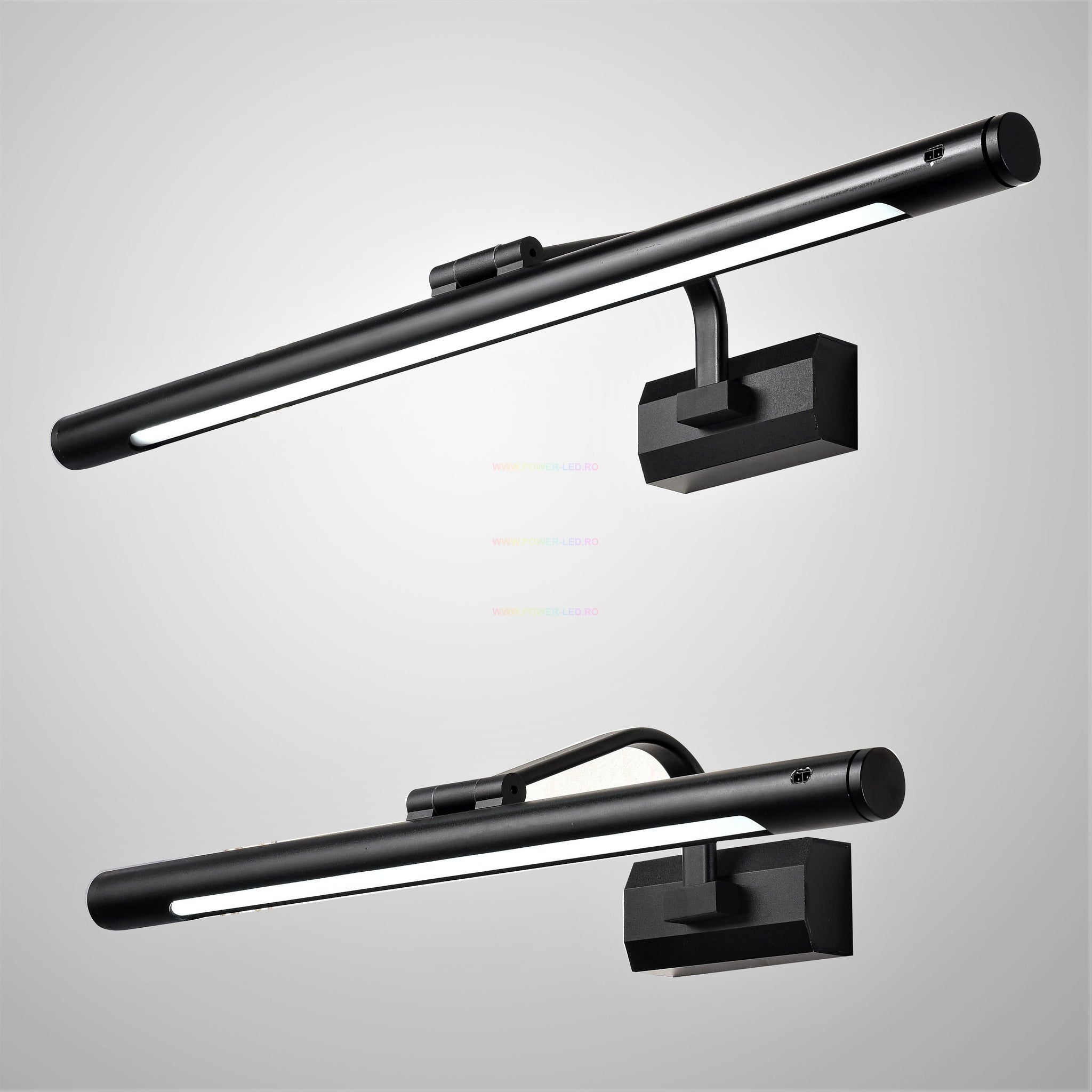 Aplica LED Baie 20W 57cm Neagra Reglabila AL132BK