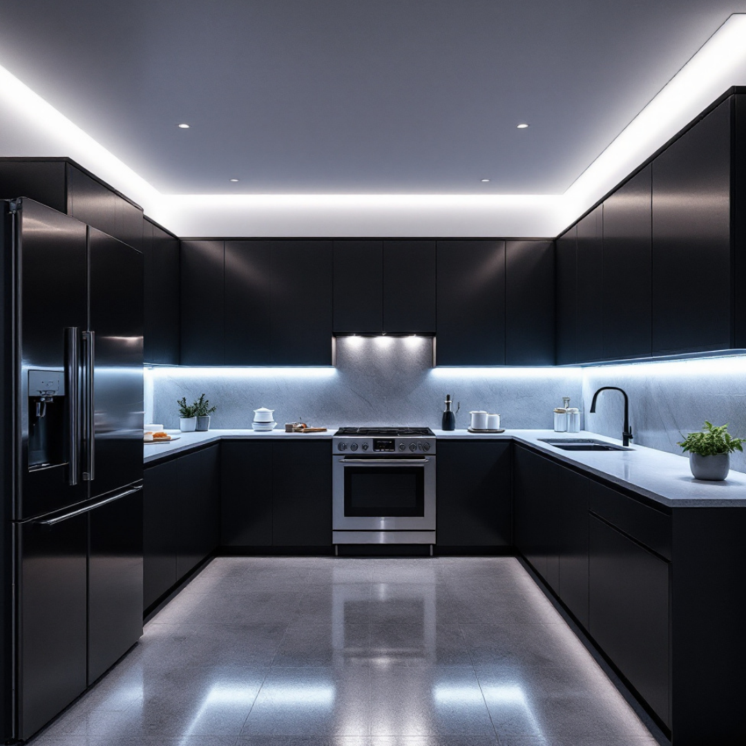 Profil Banda LED Aplicat Negru Dispersor Negru 2M