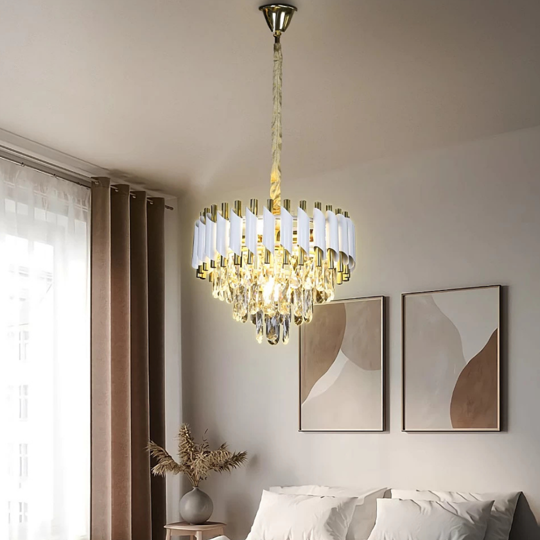 Candelabru Cristal WHITE PANTHER 30CM