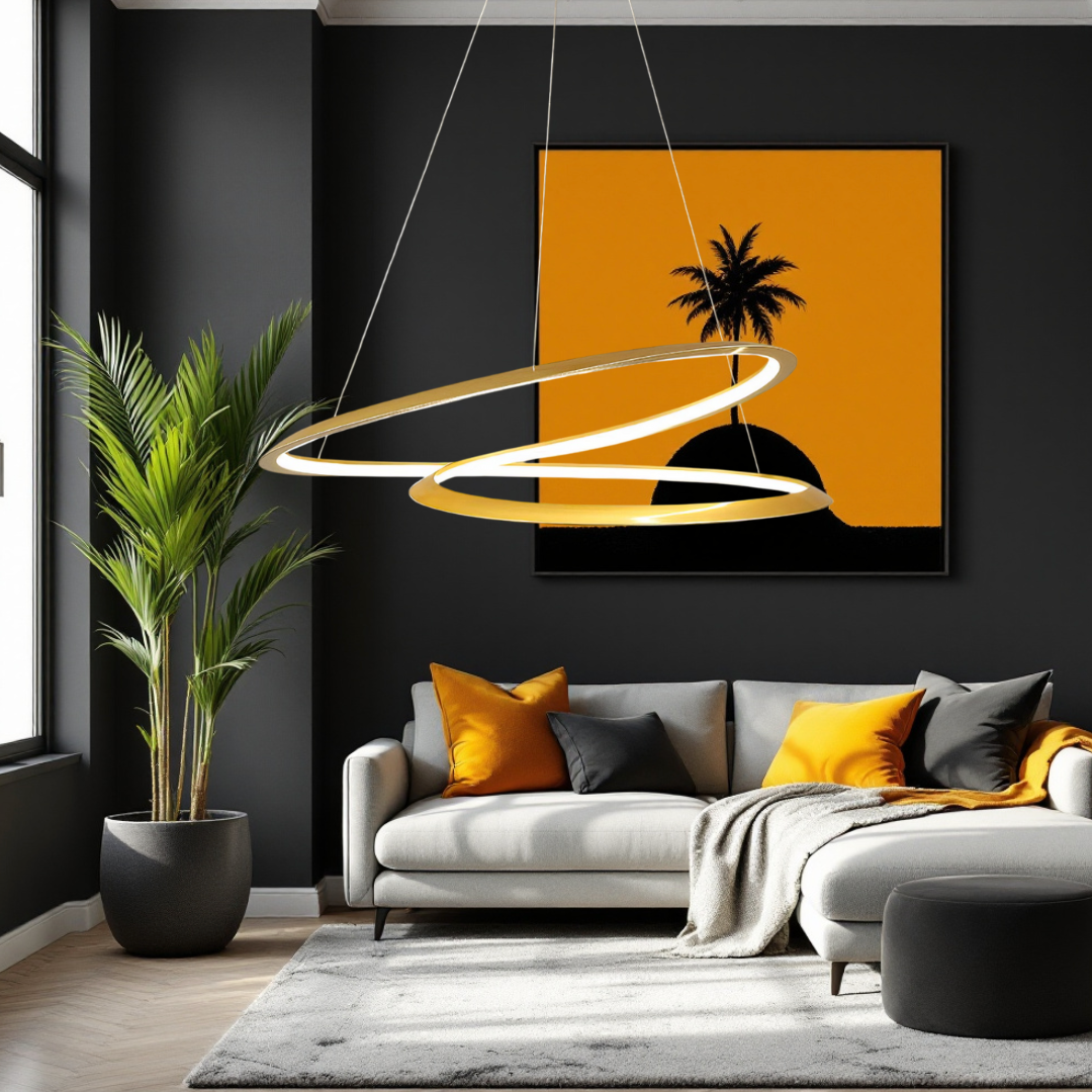 Lustra LED Aurie Suspendata 120W Lumea Telecomanda Echivalent 600W