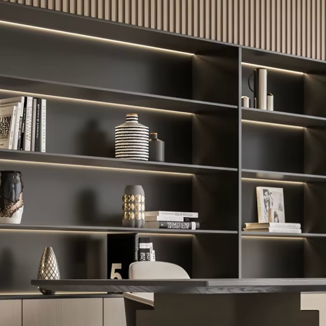 Profil Banda LED Aplicat Negru Dispersor Alb Mat 2M