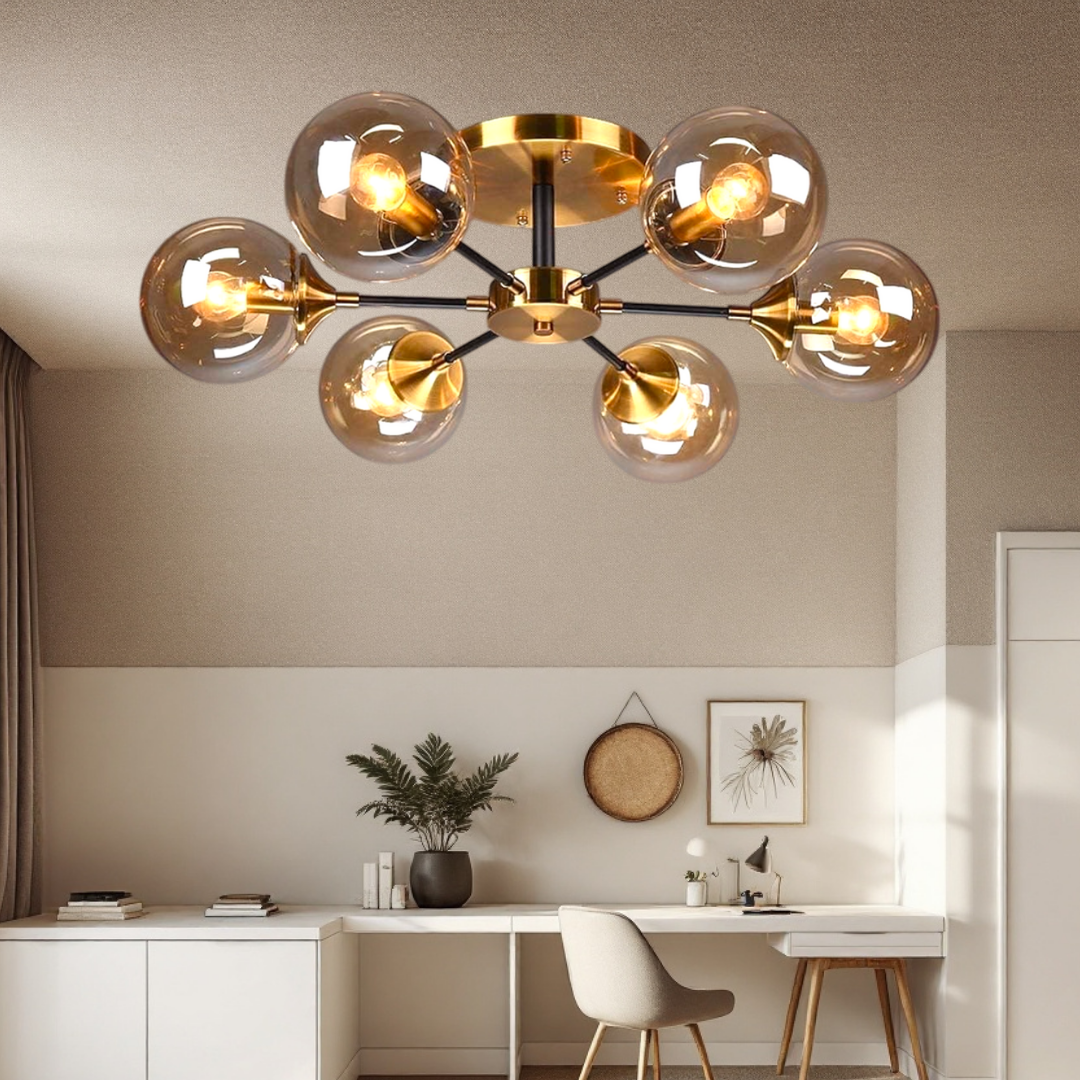 Lustra Aplicata Abajur Fumuriu DF1055-6