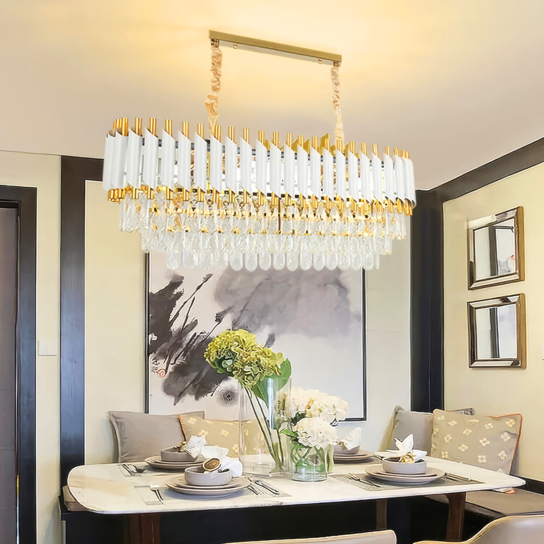 Candelabru Cristal WHITE PANTHER 80X30CM