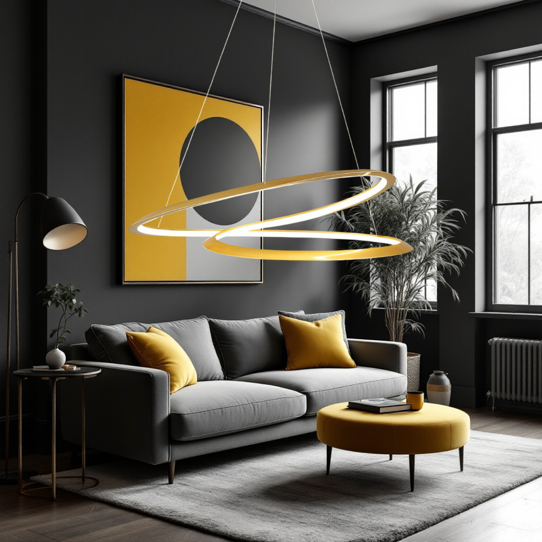 Lustra LED Aurie Suspendata 120W Lumea Telecomanda Echivalent 600W