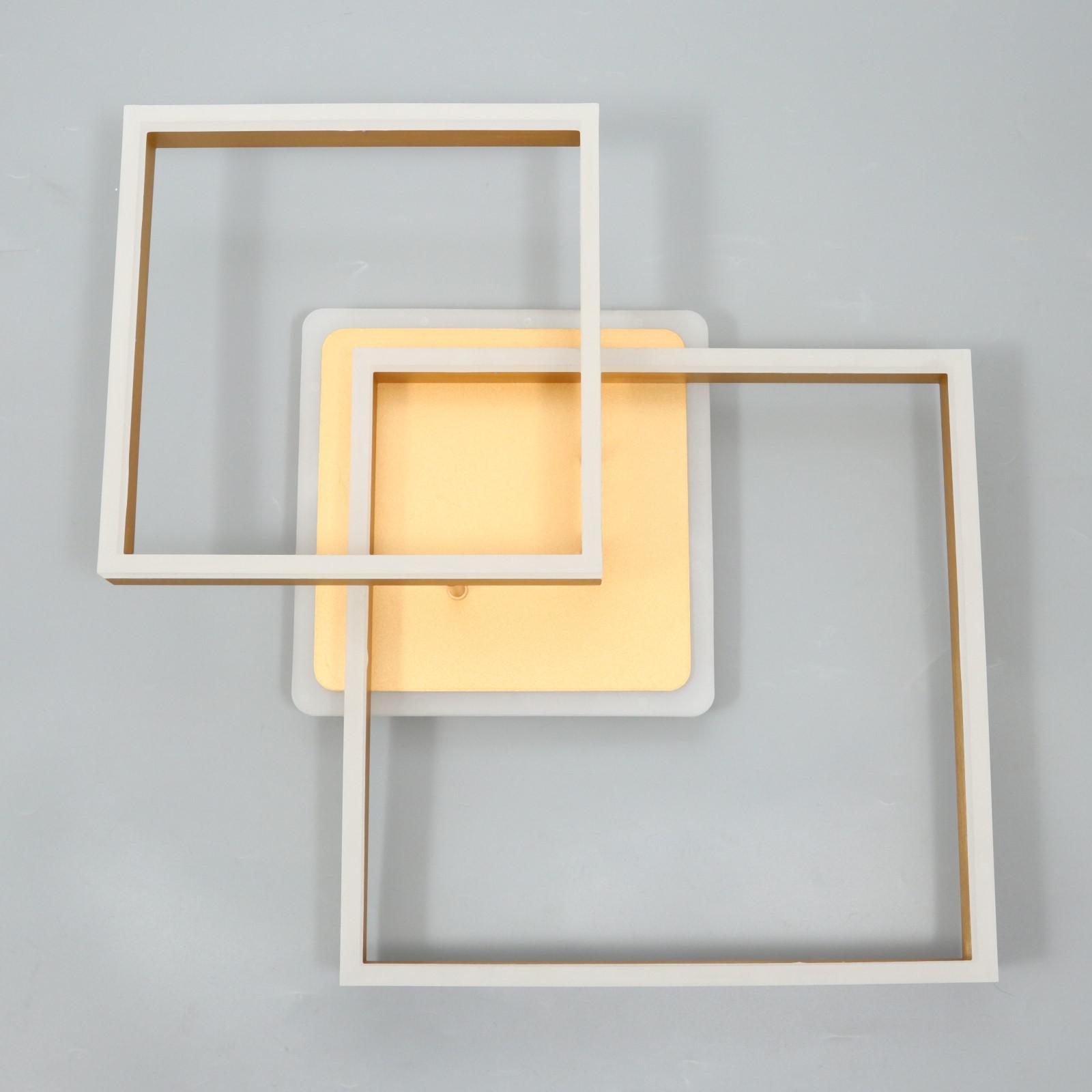 Lustra LED TWO SQUARE GOLD Echivalent 600W Telecomanda