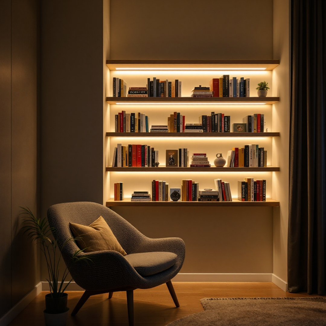 Profil Banda LED Incastrabil Negru cu Dispersor Negru 2M