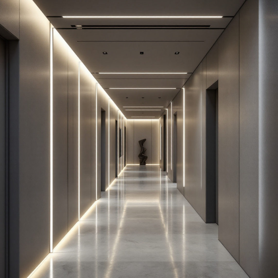 Profil Banda LED Incastrabil Negru cu Dispersor Negru 2M