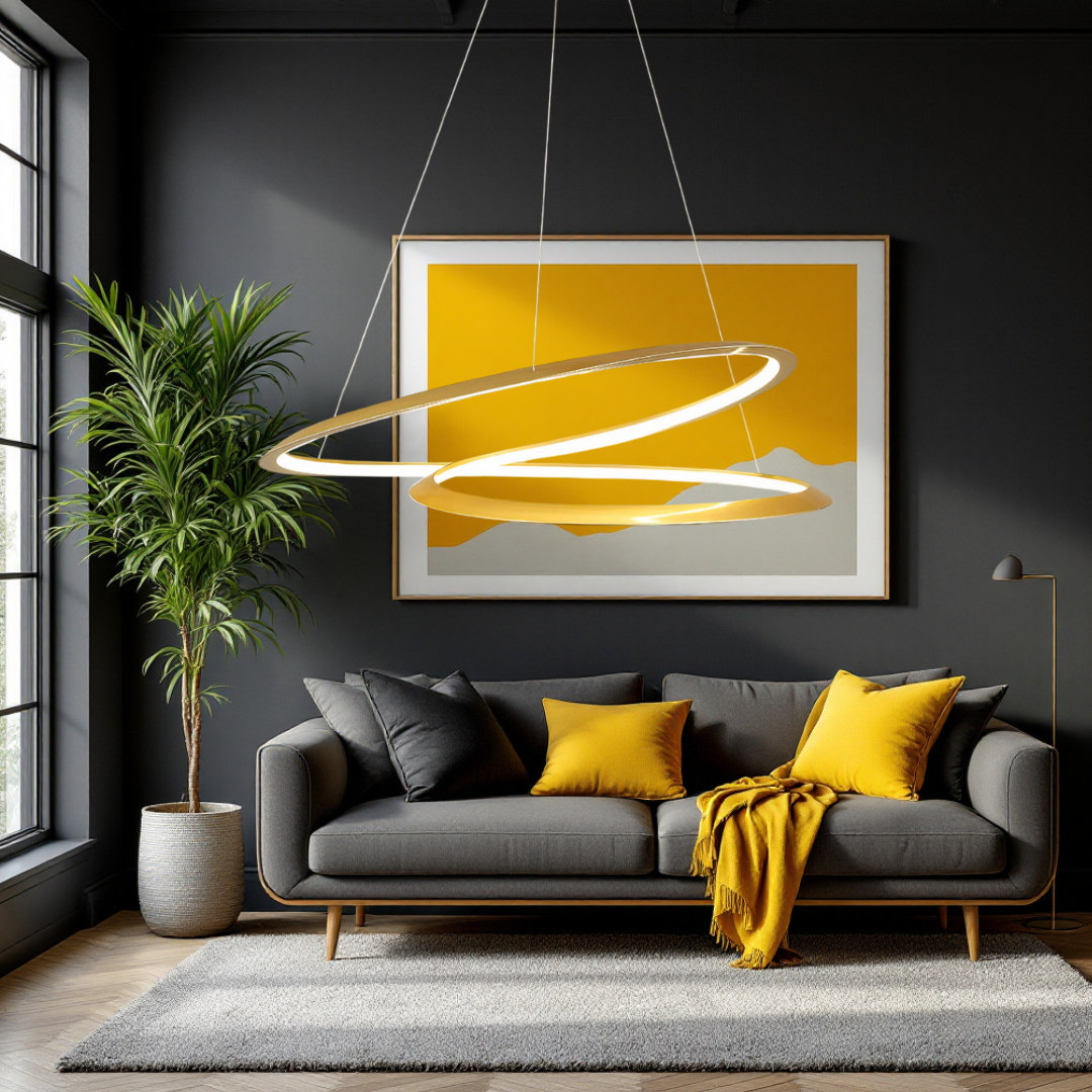 Lustra LED Aurie Suspendata 120W Lumea Telecomanda Echivalent 600W