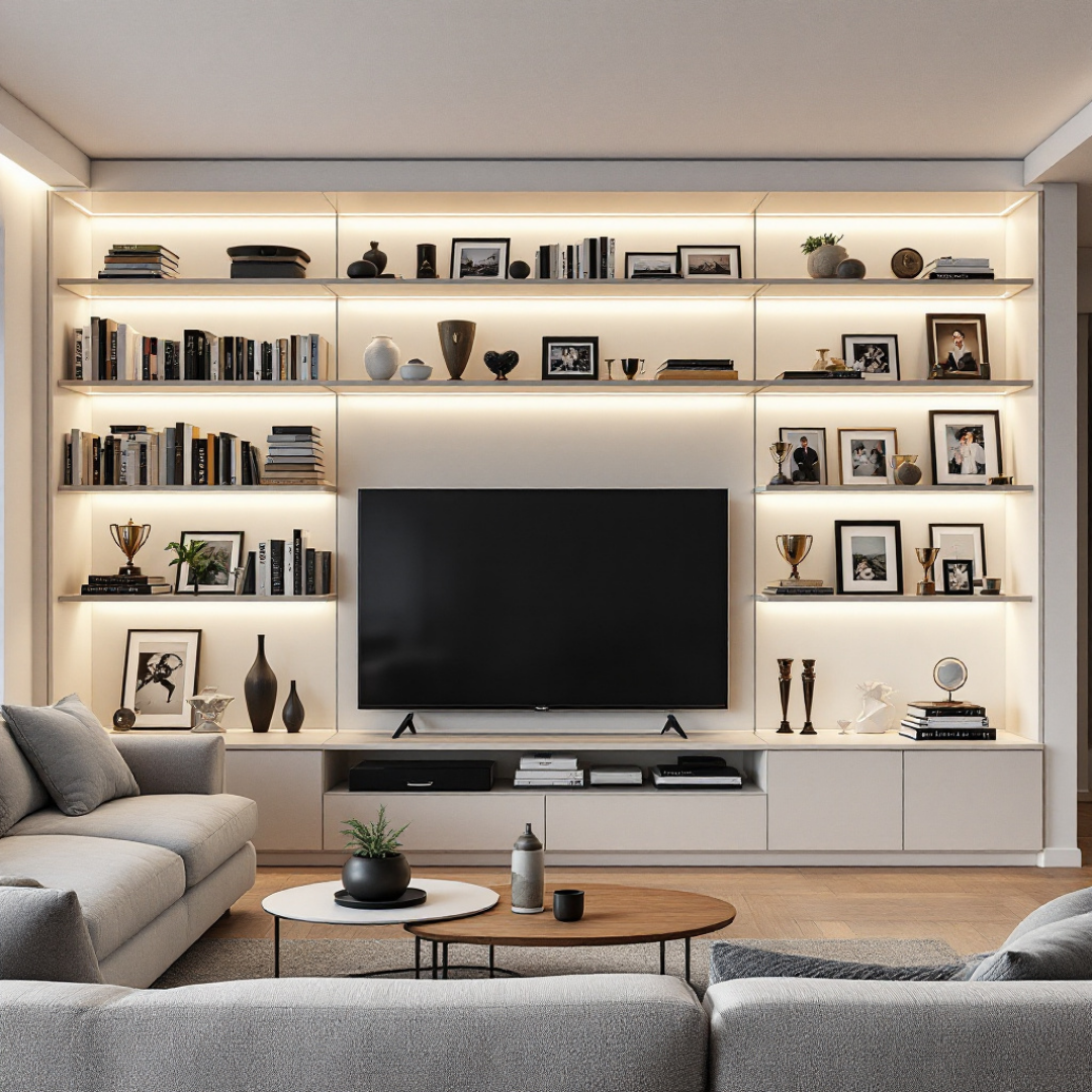 Profil Banda LED Incastrabil Negru cu Dispersor Alb Mat 2M