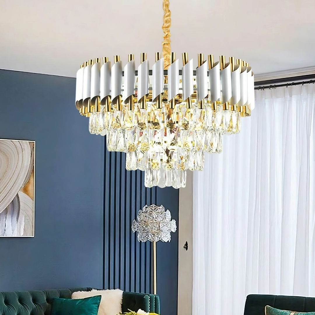 Candelabru Cristal WHITE PANTHER 40CM