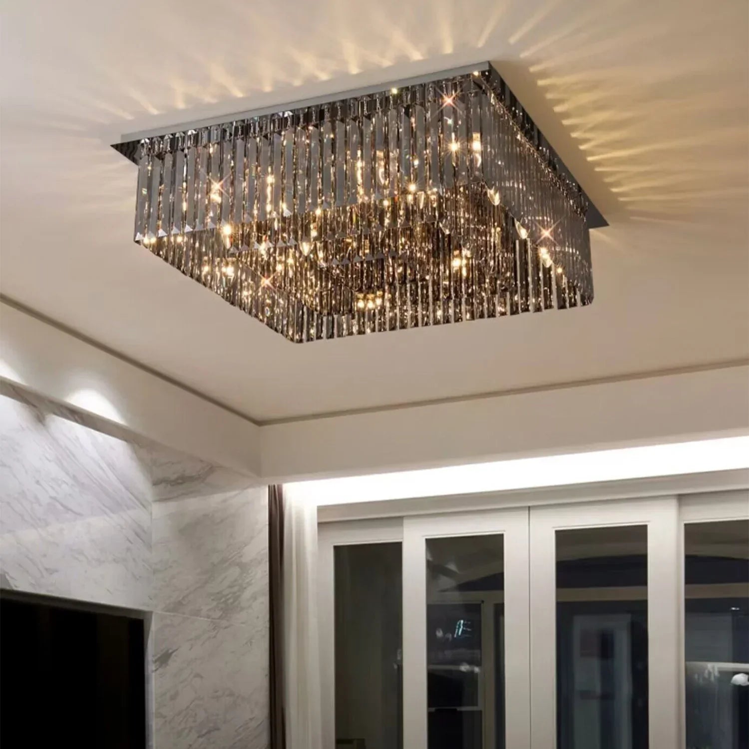 Candelabru Aplicat Cristal Dark Square Luxury