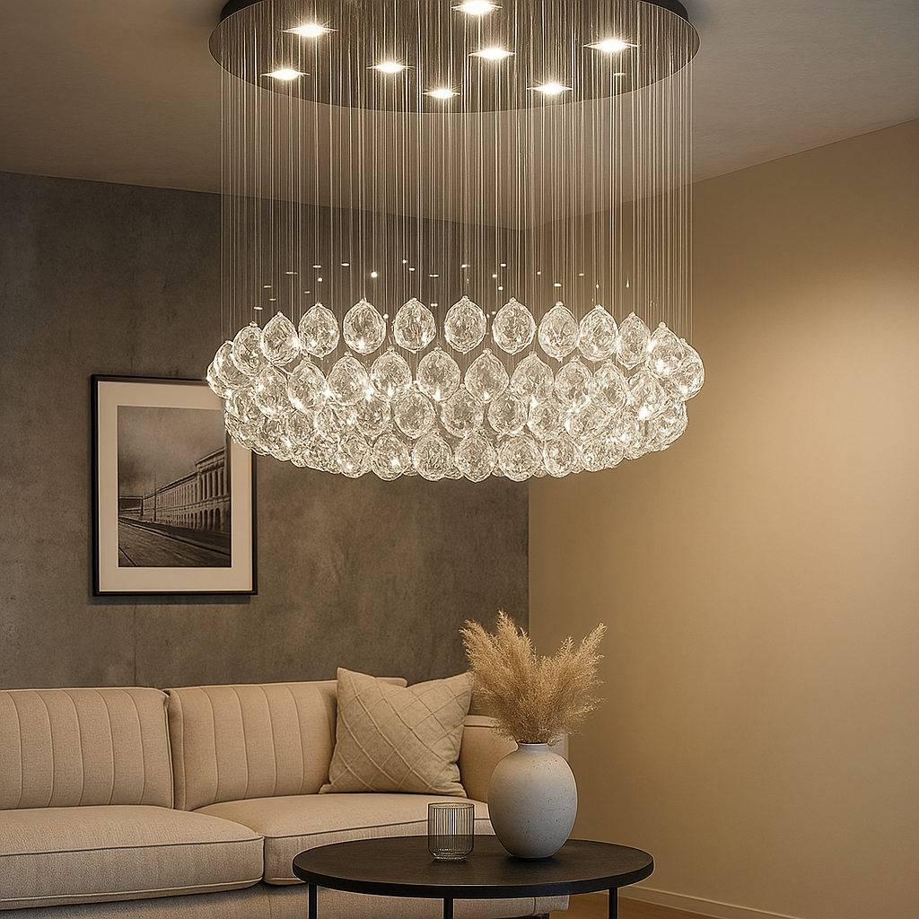 Candelabru LED Cristal Blinx 5x9W Silver Echivalent 400W