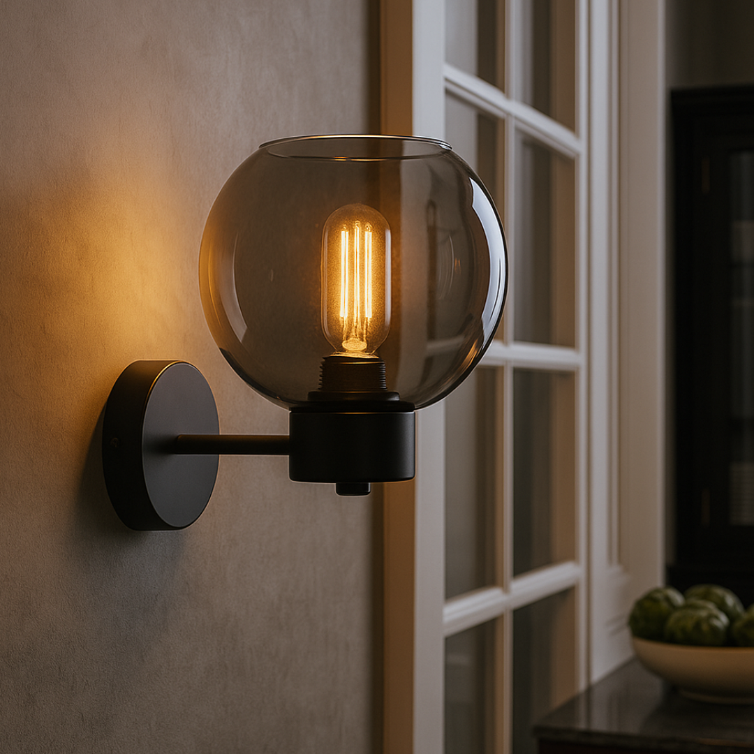 Aplica Perete Fiore Neagra Abajur fumuriu