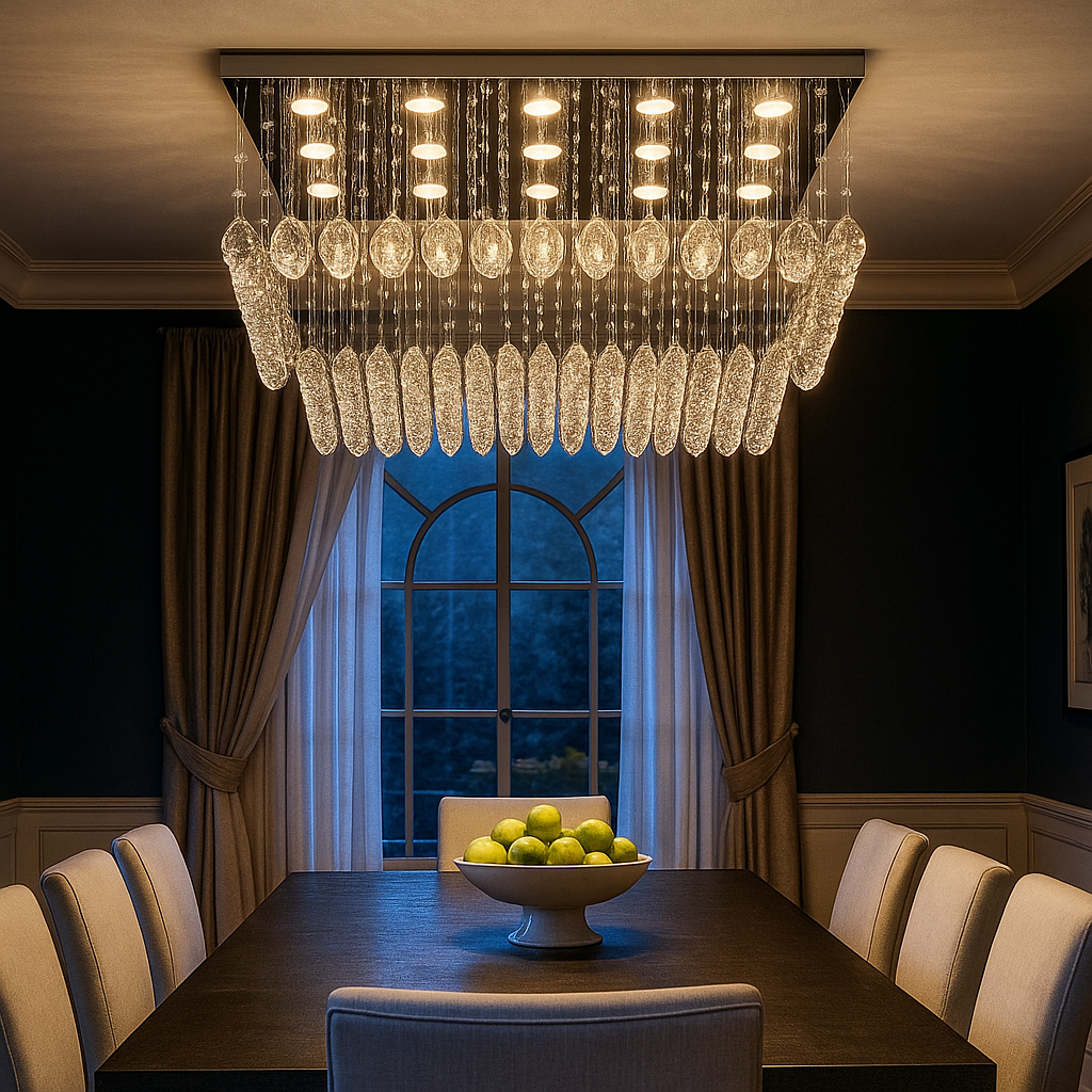 Candelabru LED Cristal Elyra 15x5W Silver Echivalent 600W