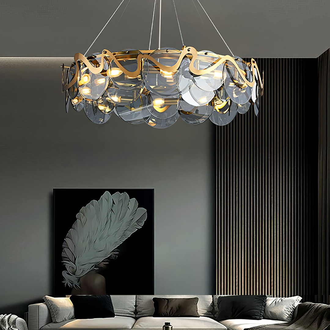 Candelabru Maxi HARA Gold 10xE14 Ø75CM