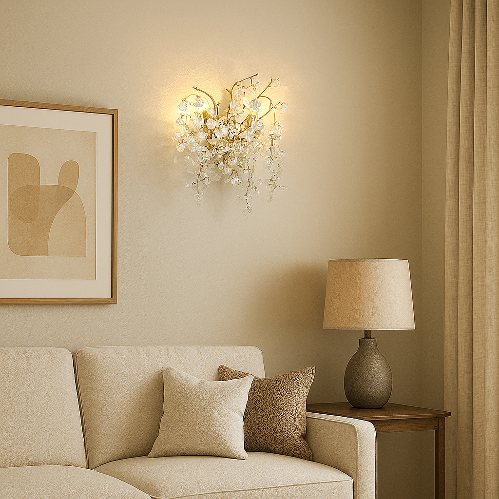 Aplica Perete Cristal Luxury Golden SunFlower