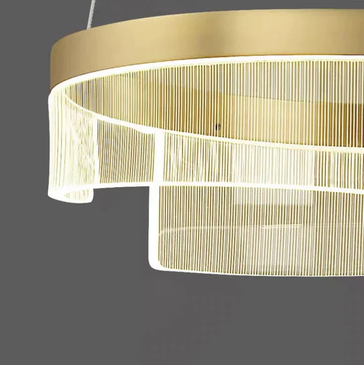 Lustra LED Suspendata Galaxy Gold 2 Segmente Echivalent 600W