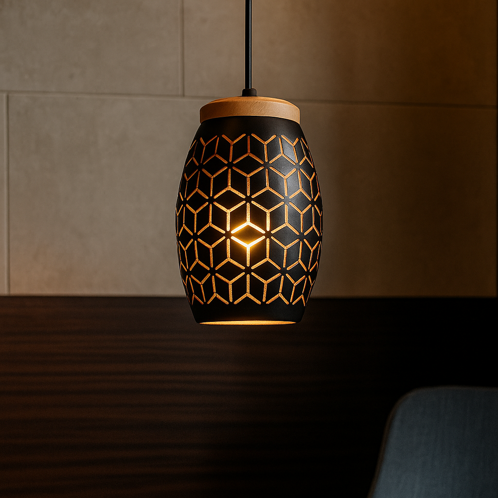 Pendul Decorativ BIDAR 1x E27 Black