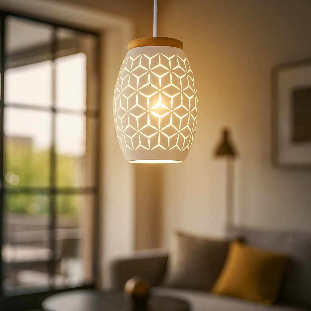 Pendul Decorativ BIDAR 1xE27 Alb