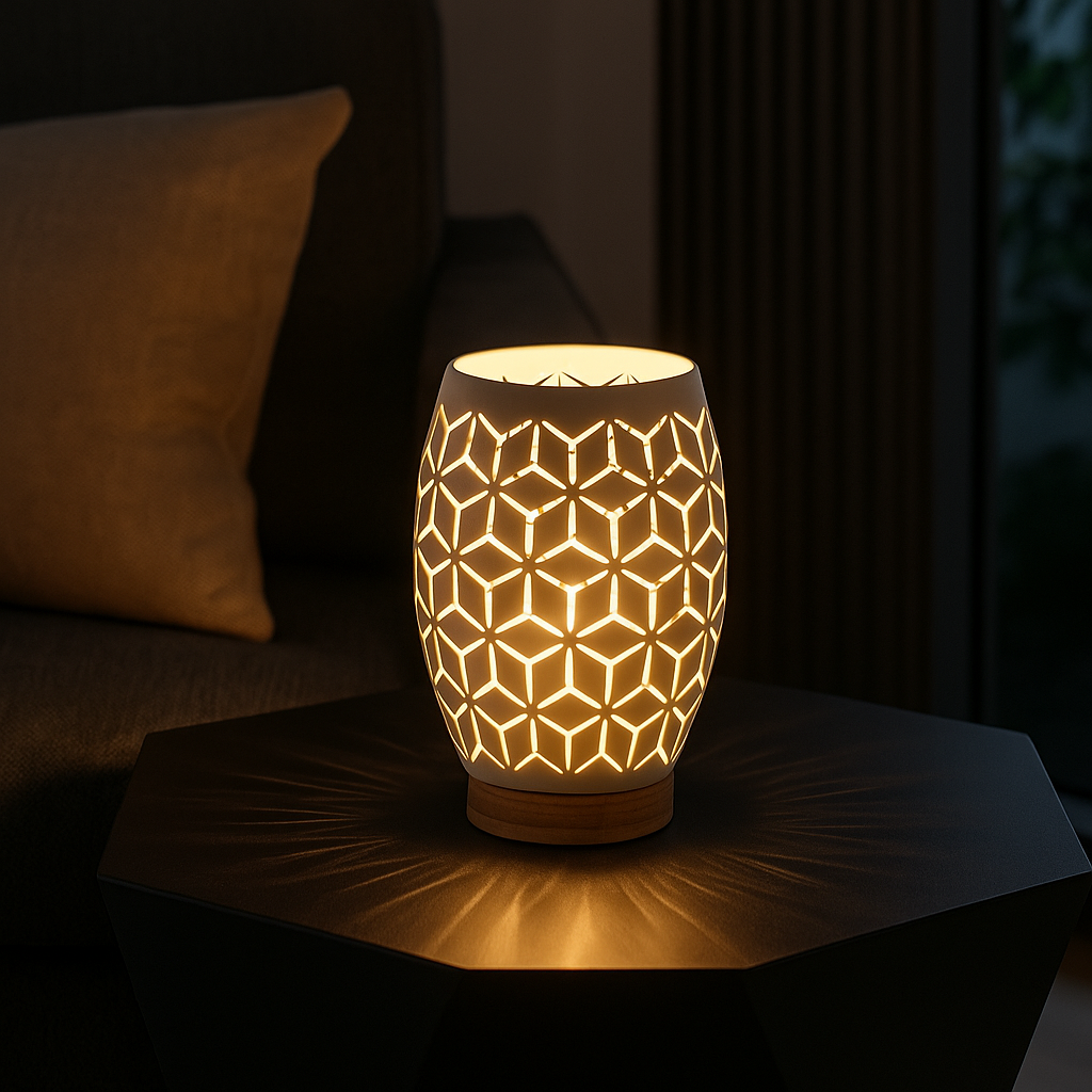 Veioza Decorativa BIDAR 1xE27 Alba