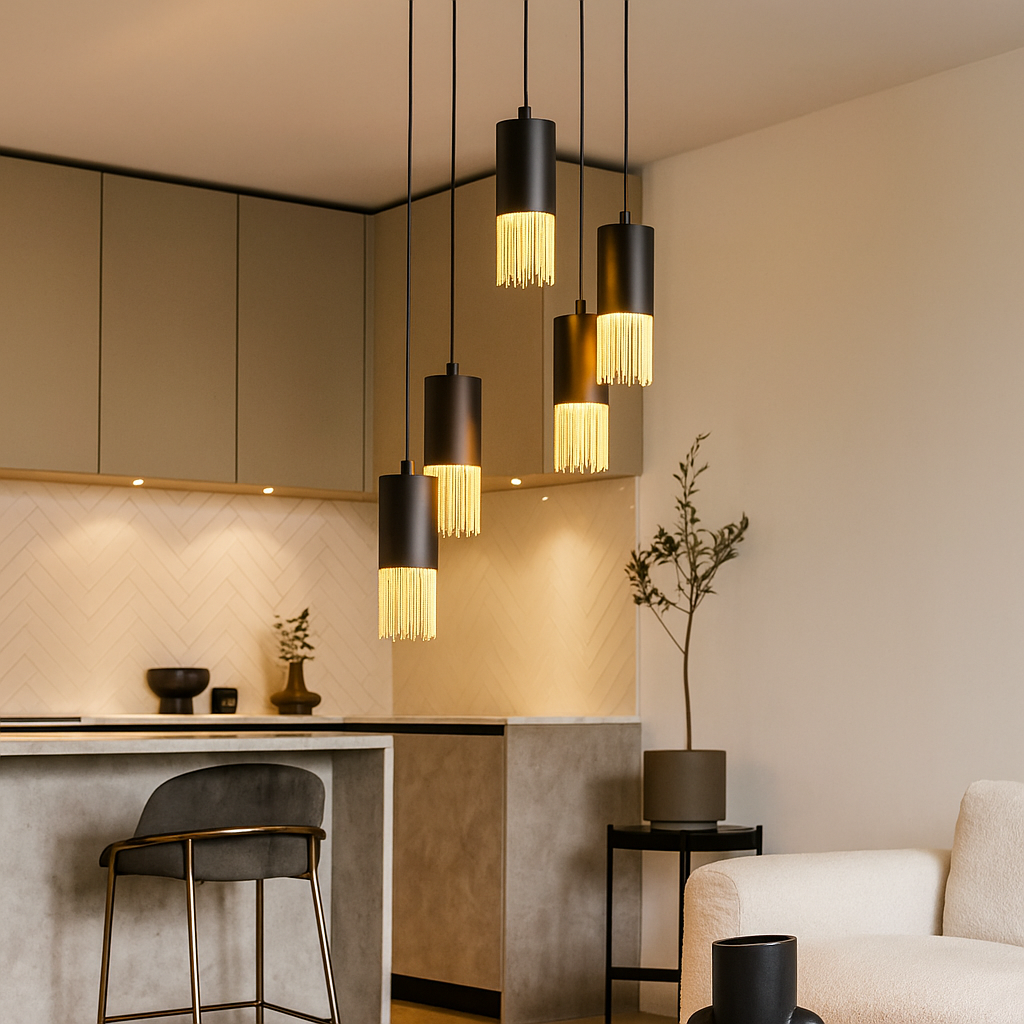 Lustra Suspendata COUNUZULUS 5xE27 IP20 Black