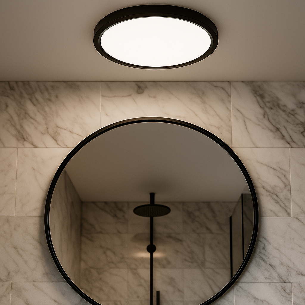 Plafoniera LED Baie Zetta 20W 23cm IP40 3 Lumini Black Echivalent 160W