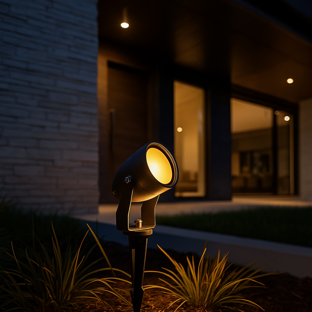 Spot LED Gradina KOLVI 15W Lumina Calda Negru