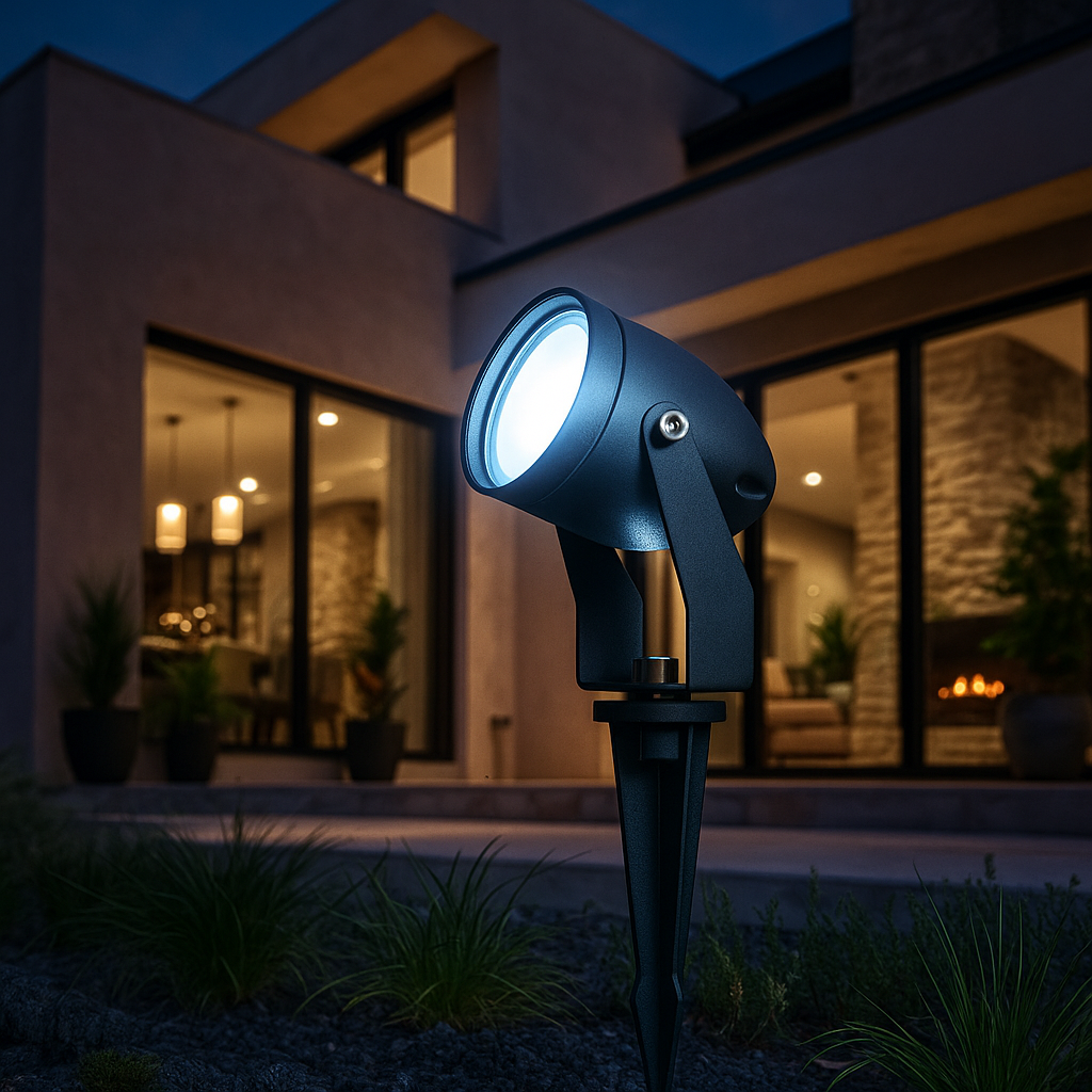 Spot LED Gradina KOLVI 9W Lumina Rece Negru