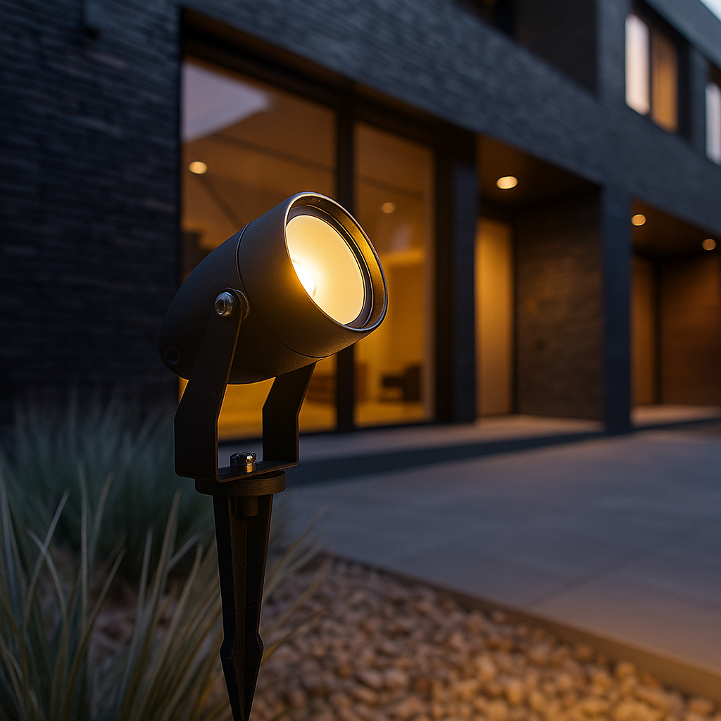 Spot LED Gradina KOLVI 5W Lumina Calda Negru